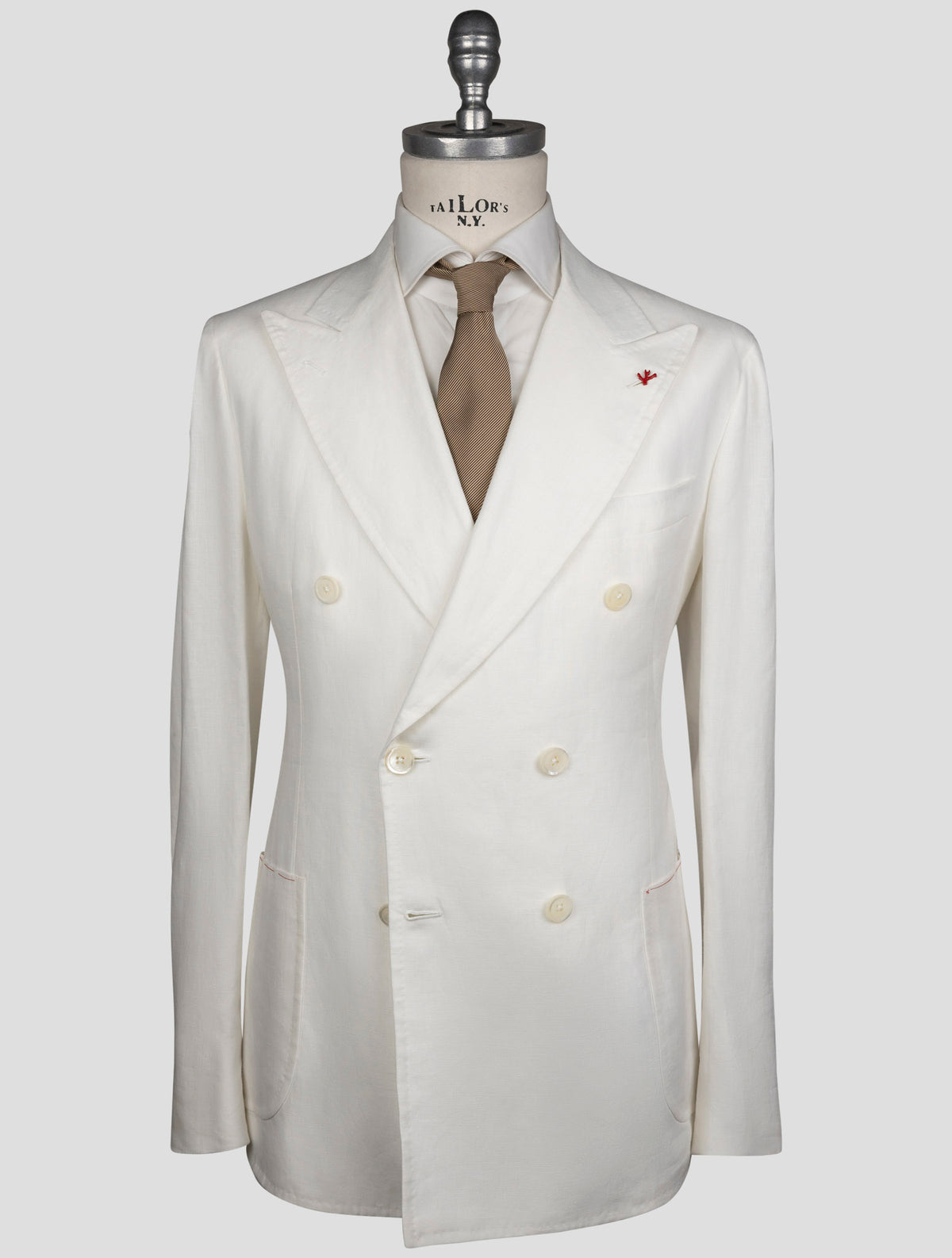 Isaia White Linen Blazer 1