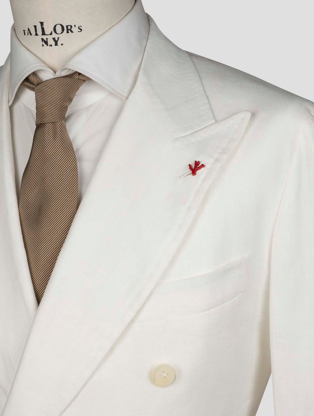 Isaia White Linen Blazer 4