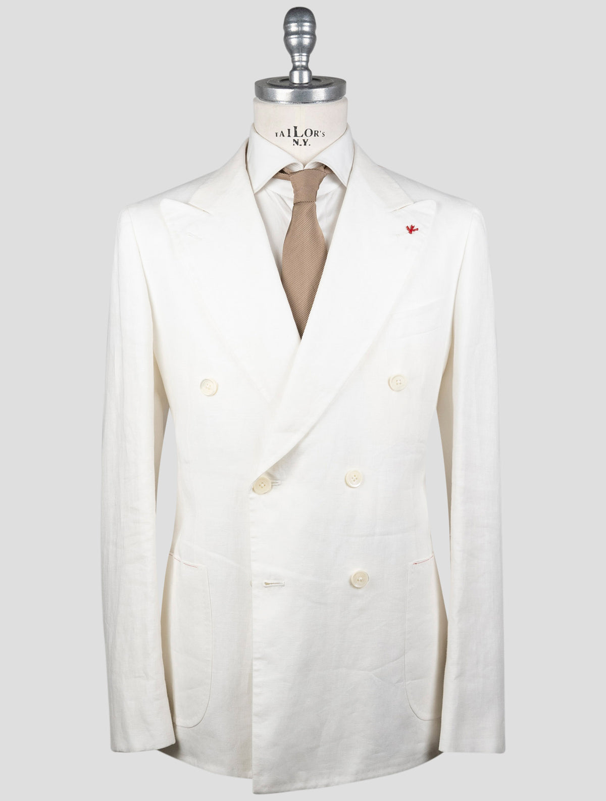 Isaia White Linen Blazer 1