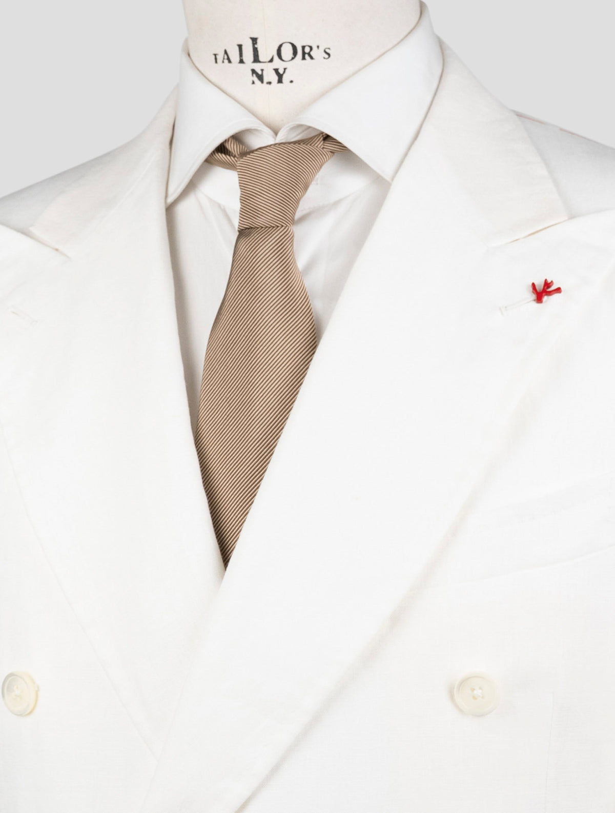 Isaia White Linen Blazer 4