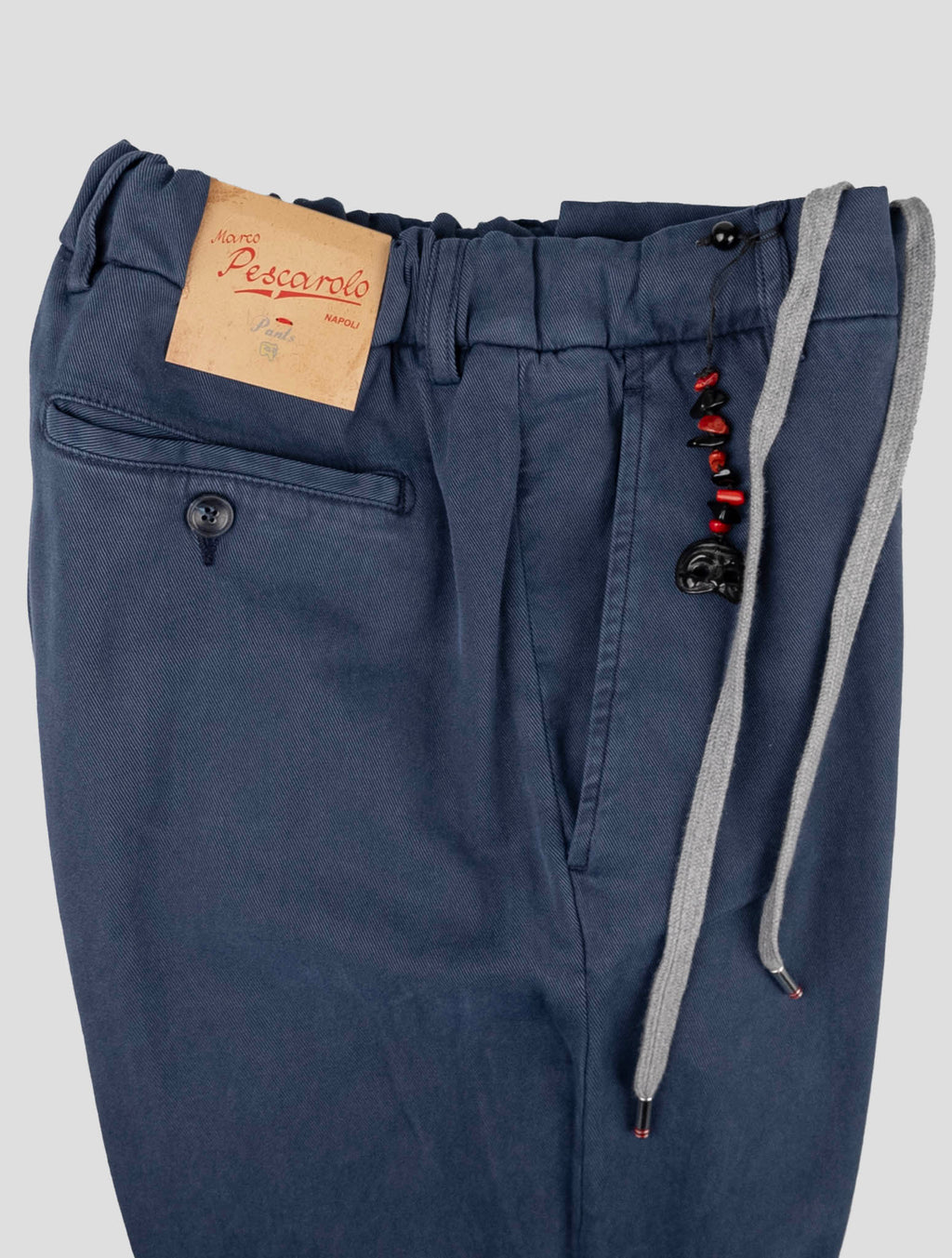 Marco Pescarolo Blue Lycra Cotton Ea Pants 3