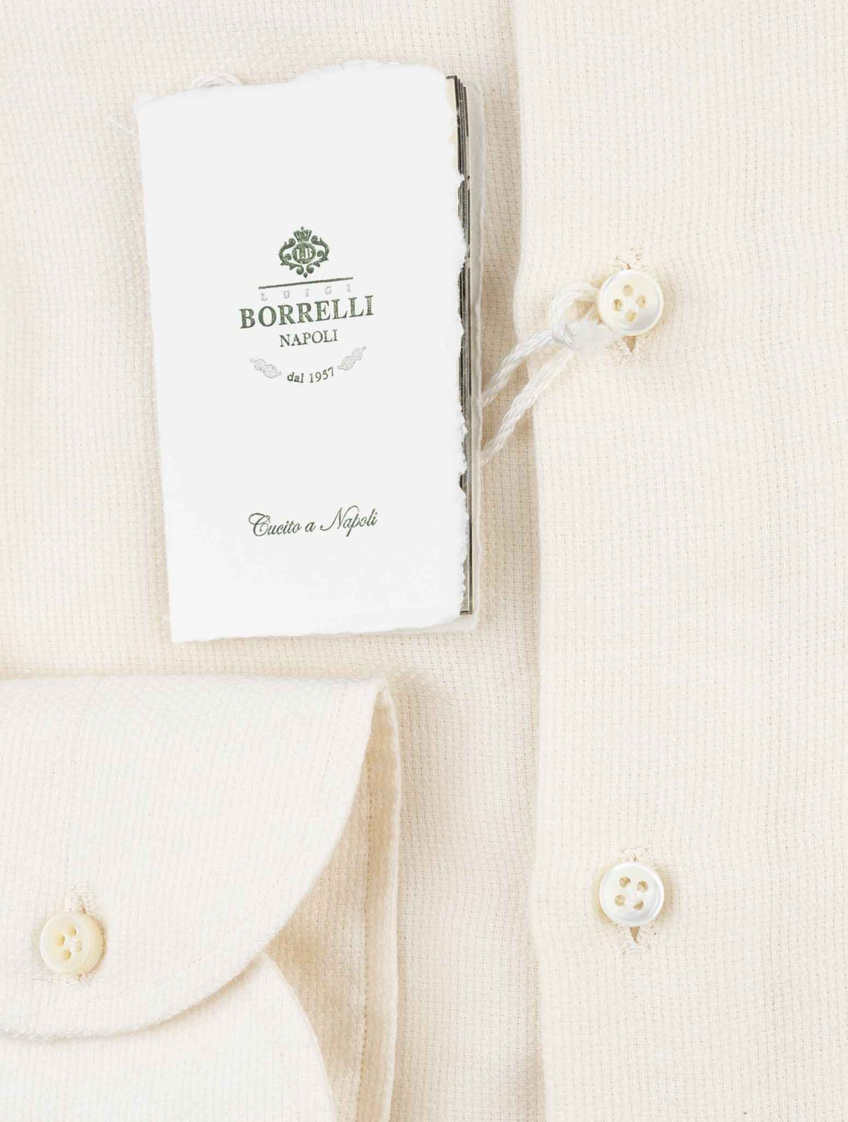 Luigi Borrelli  White  Cotton Virgin Wool Shirt 3