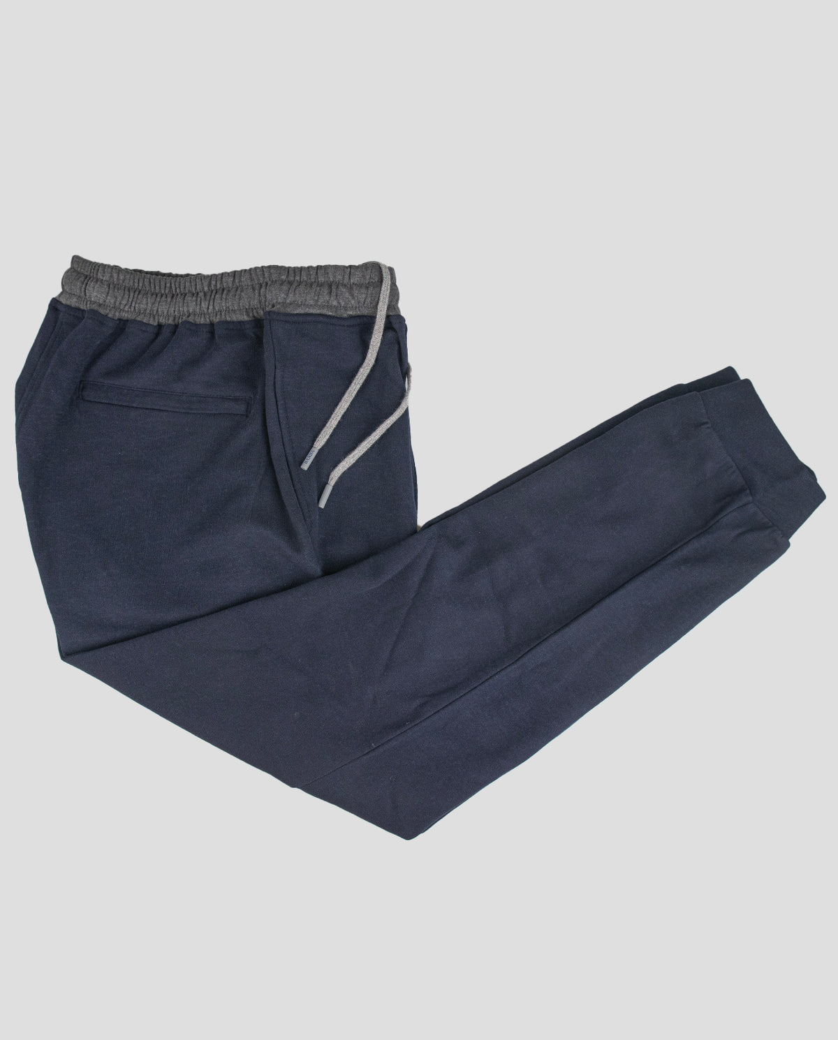 Barba Napoli Blue Gray Cotton Pl Pants 1
