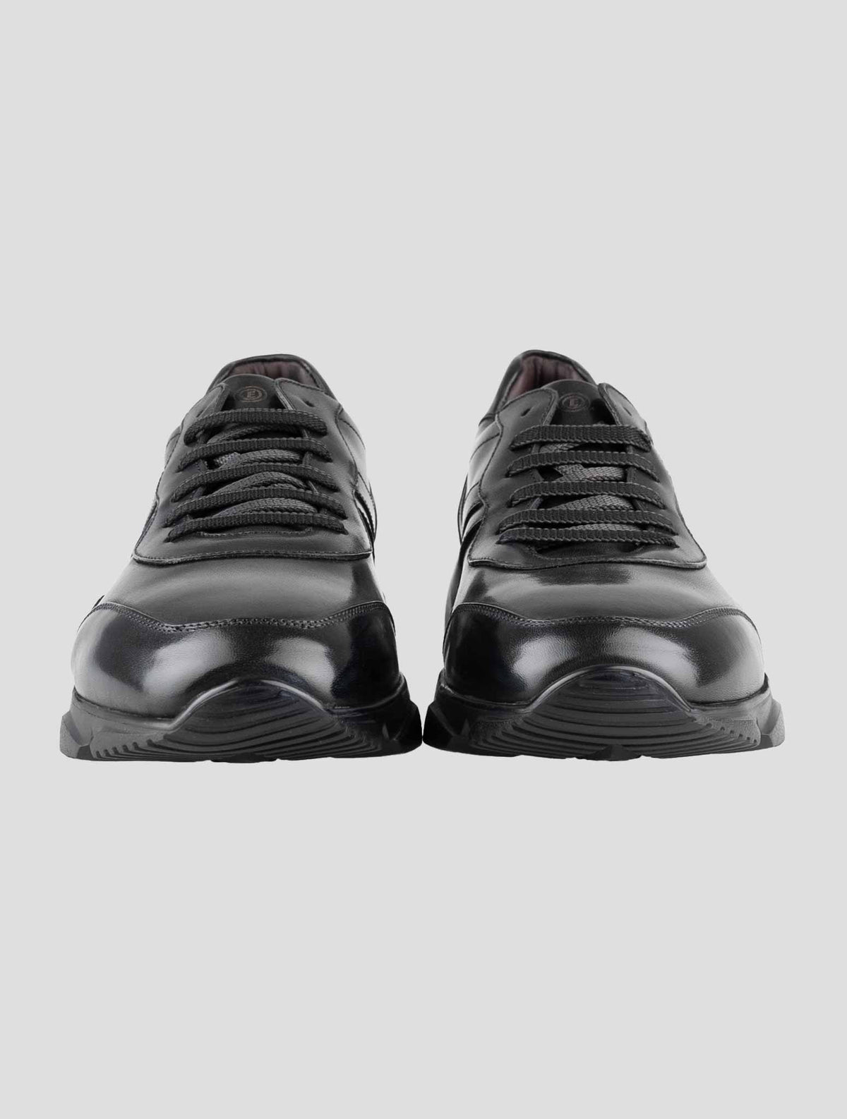 Peluso 1907 Black Leather Sneakers 2