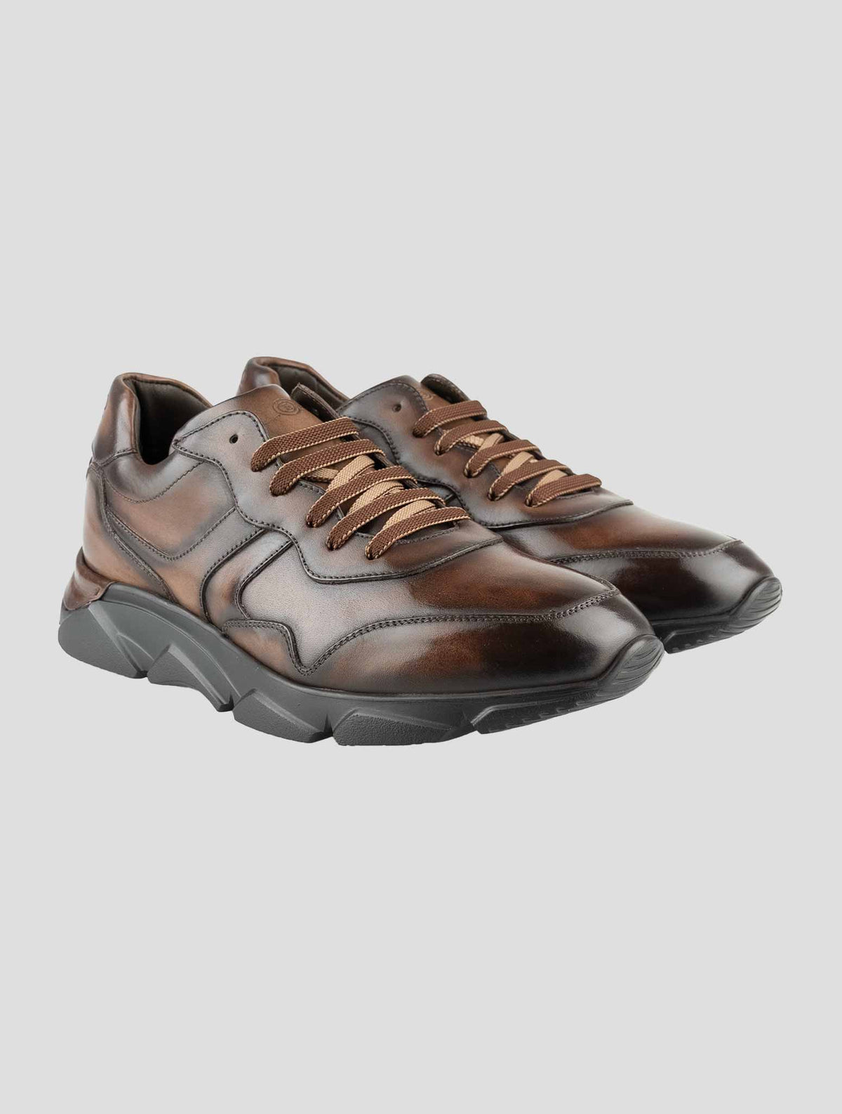 Peluso 1907 Brown Leather Sneakers 1