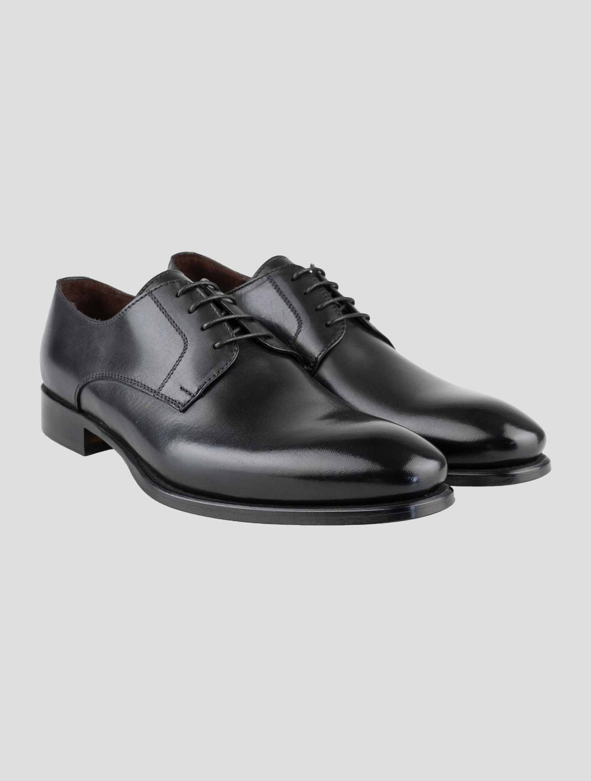 Peluso 1907 Black Leather Dress Shoes 1