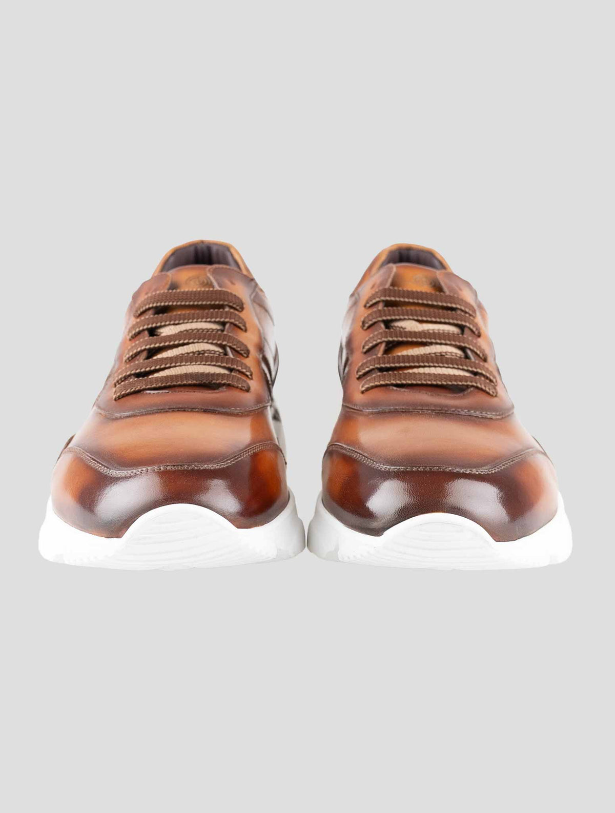 Peluso 1907  Brown Leather Sneakers 2