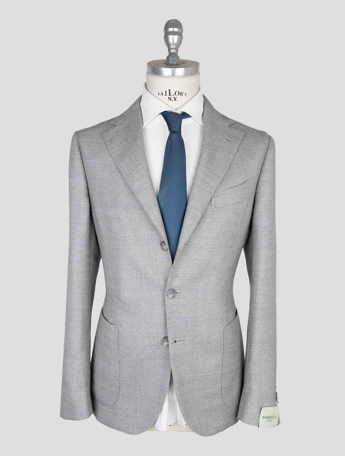 Luigi Borrelli Gray Virgin Wool  Blazer 1