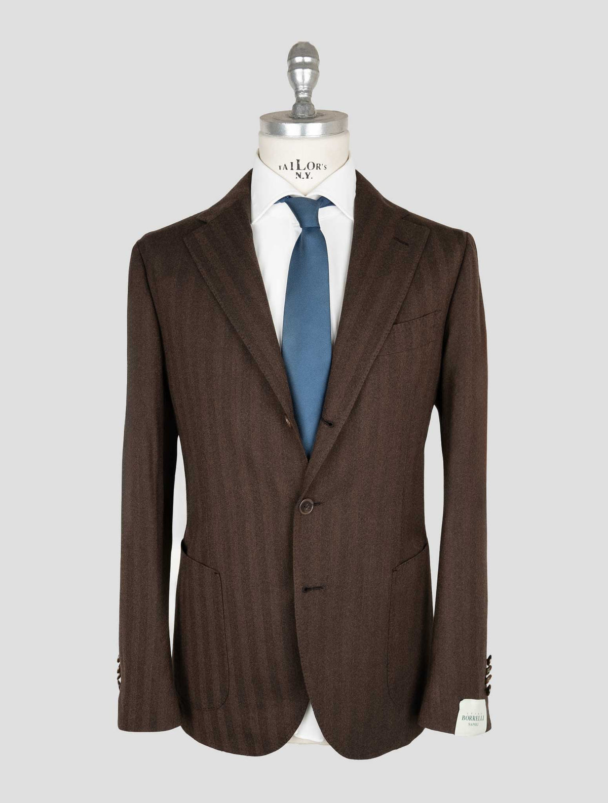 Luigi Borrelli Brown Virgin Wool Silk Suit 1