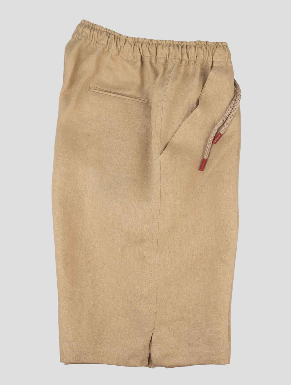 Kiton Beige Linen Short Pants 1