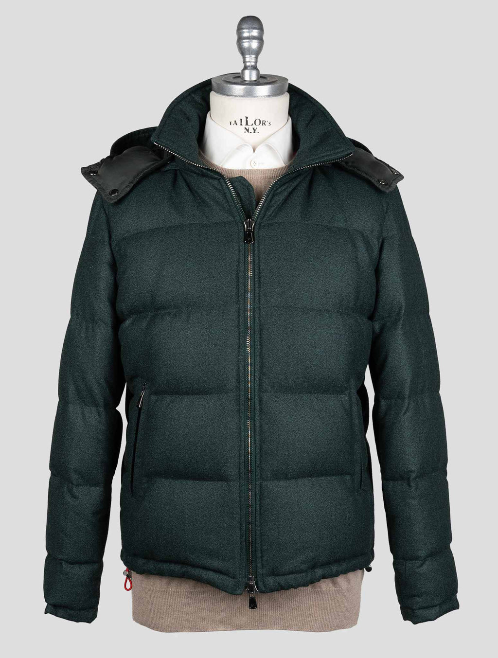 Isaia Green Wool Coat 1