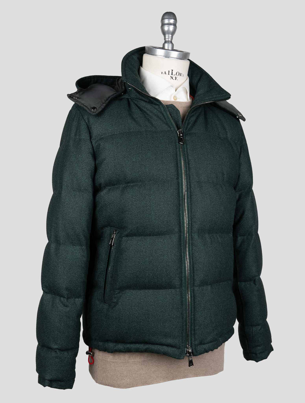 Isaia Green Wool Coat 2