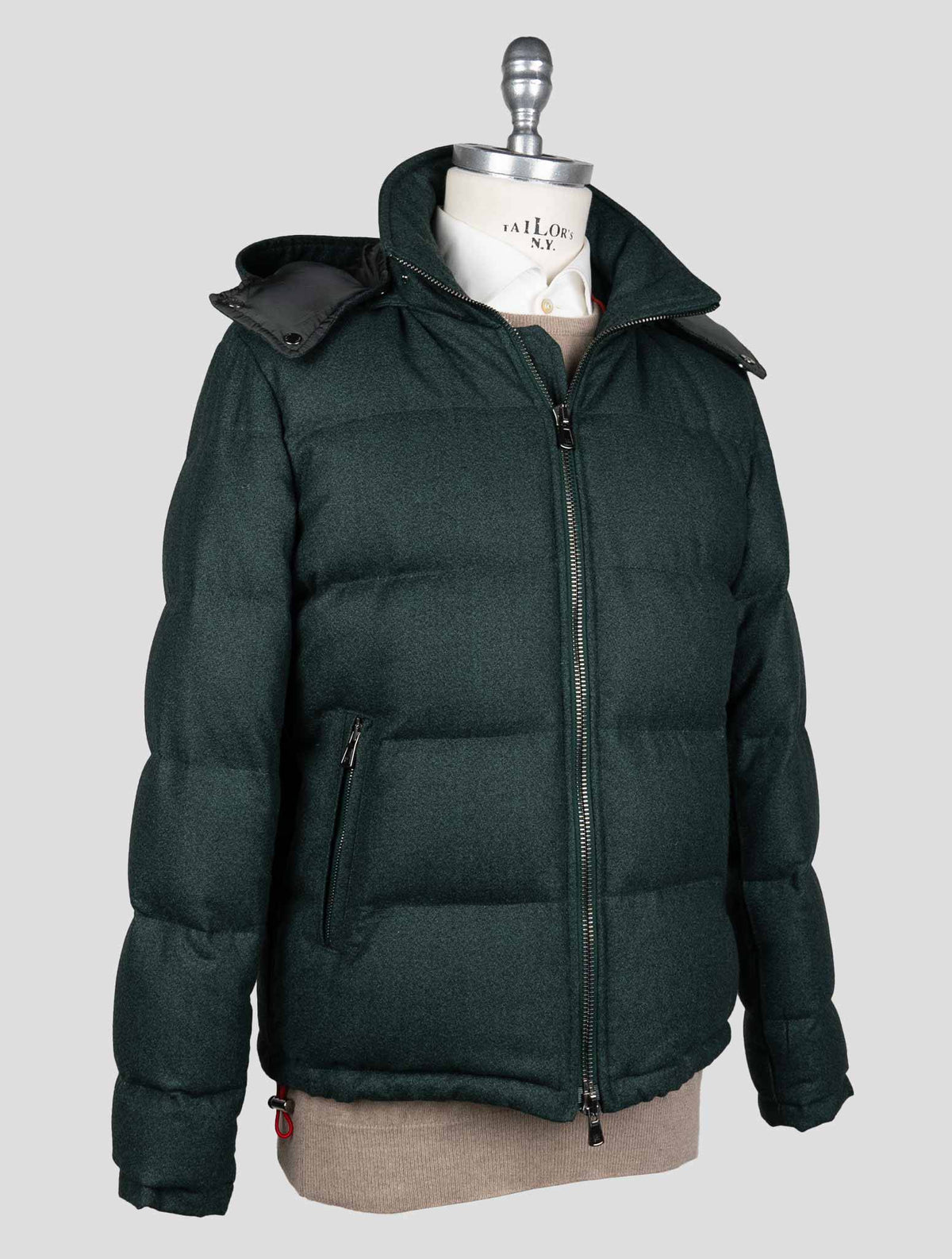 Isaia Green Wool Coat 2