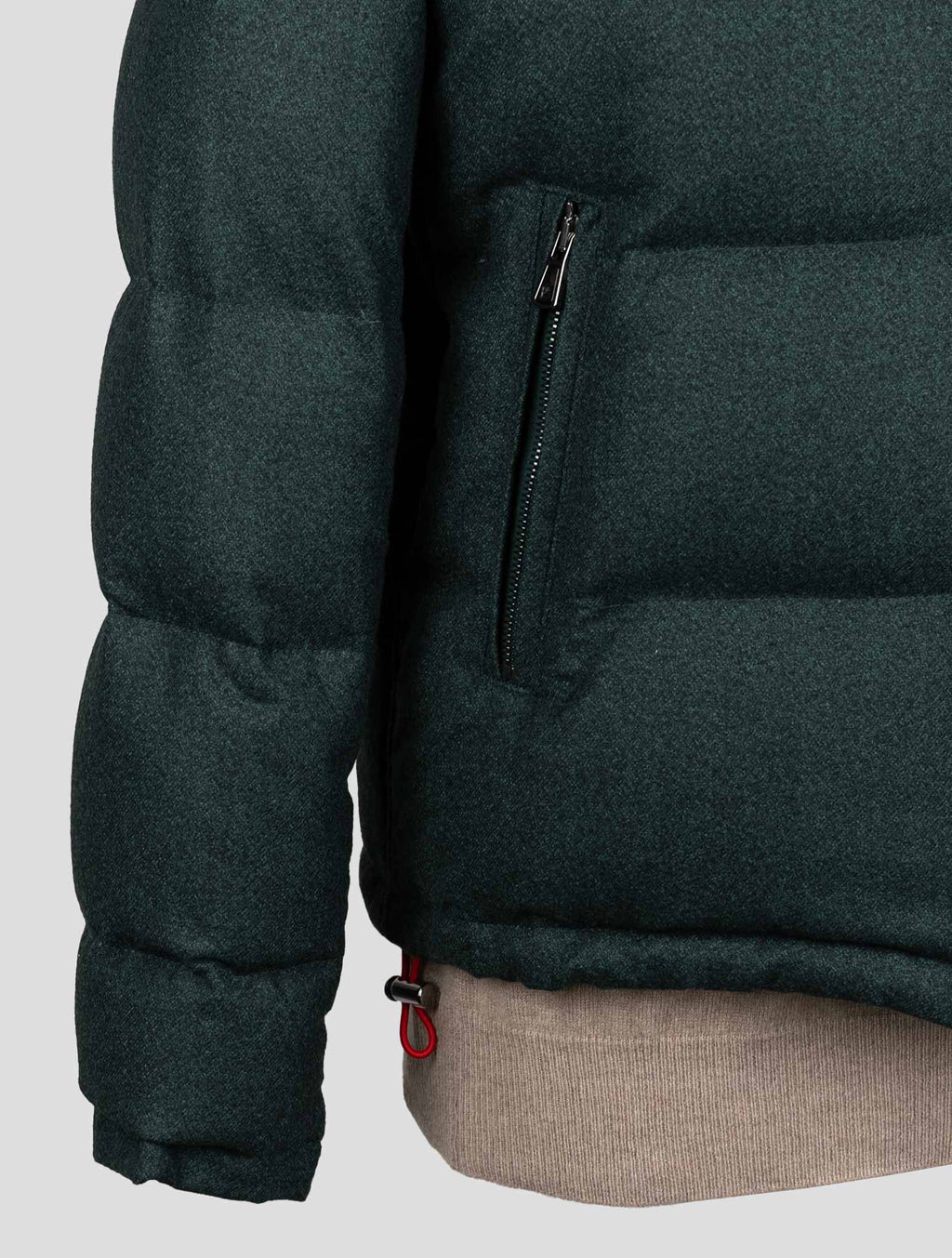 Isaia Green Wool Coat 5