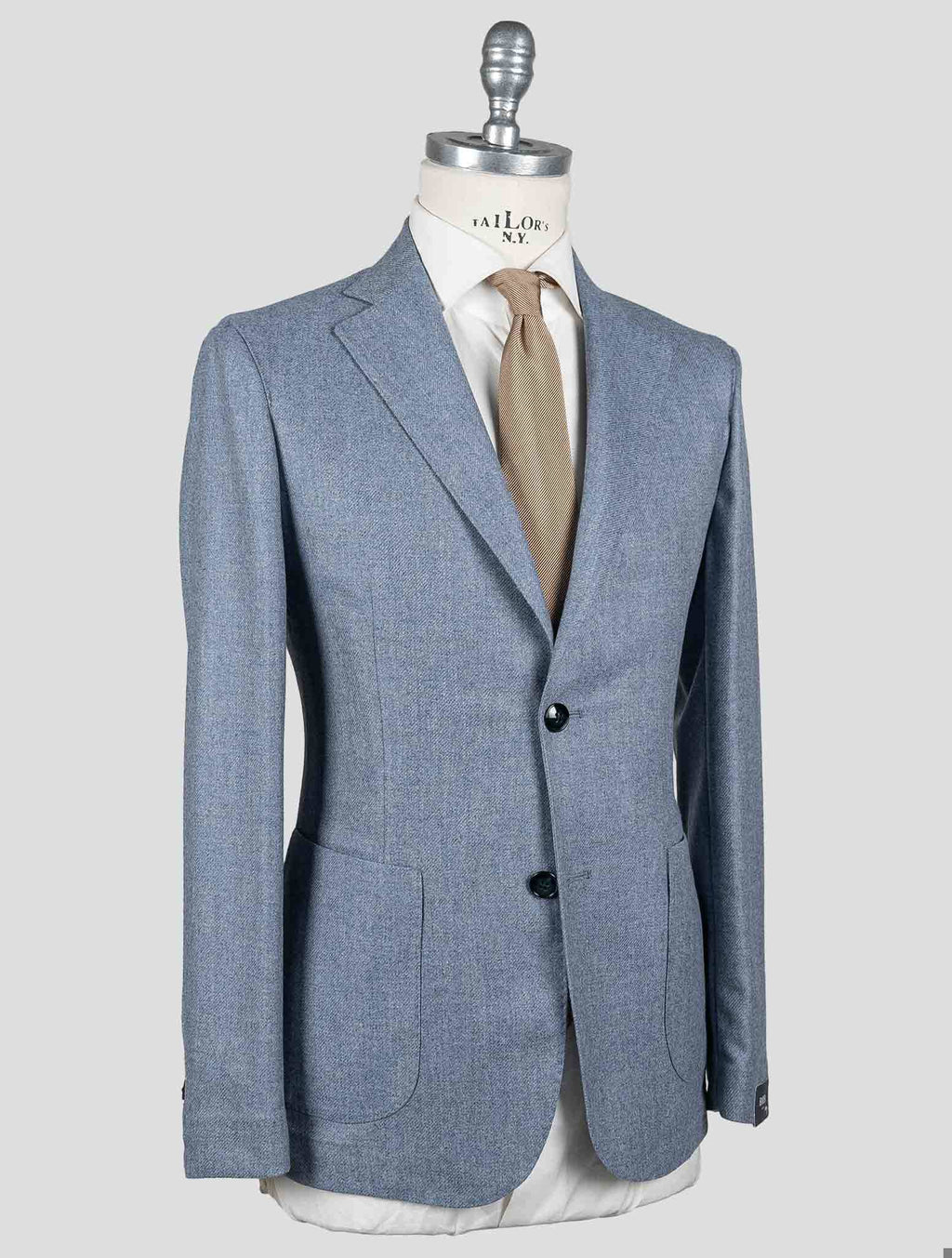 Barba Napoli Light Blue Wool Cashmere Blazer BBY1 2