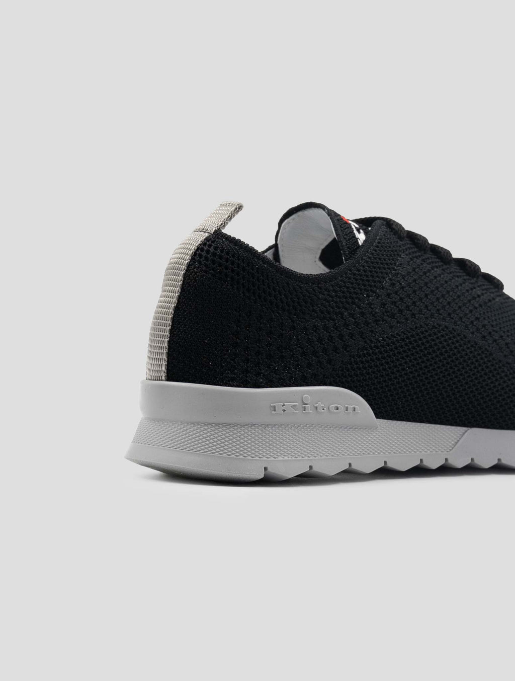 Kiton Black Cotton Ea Sneakers 4