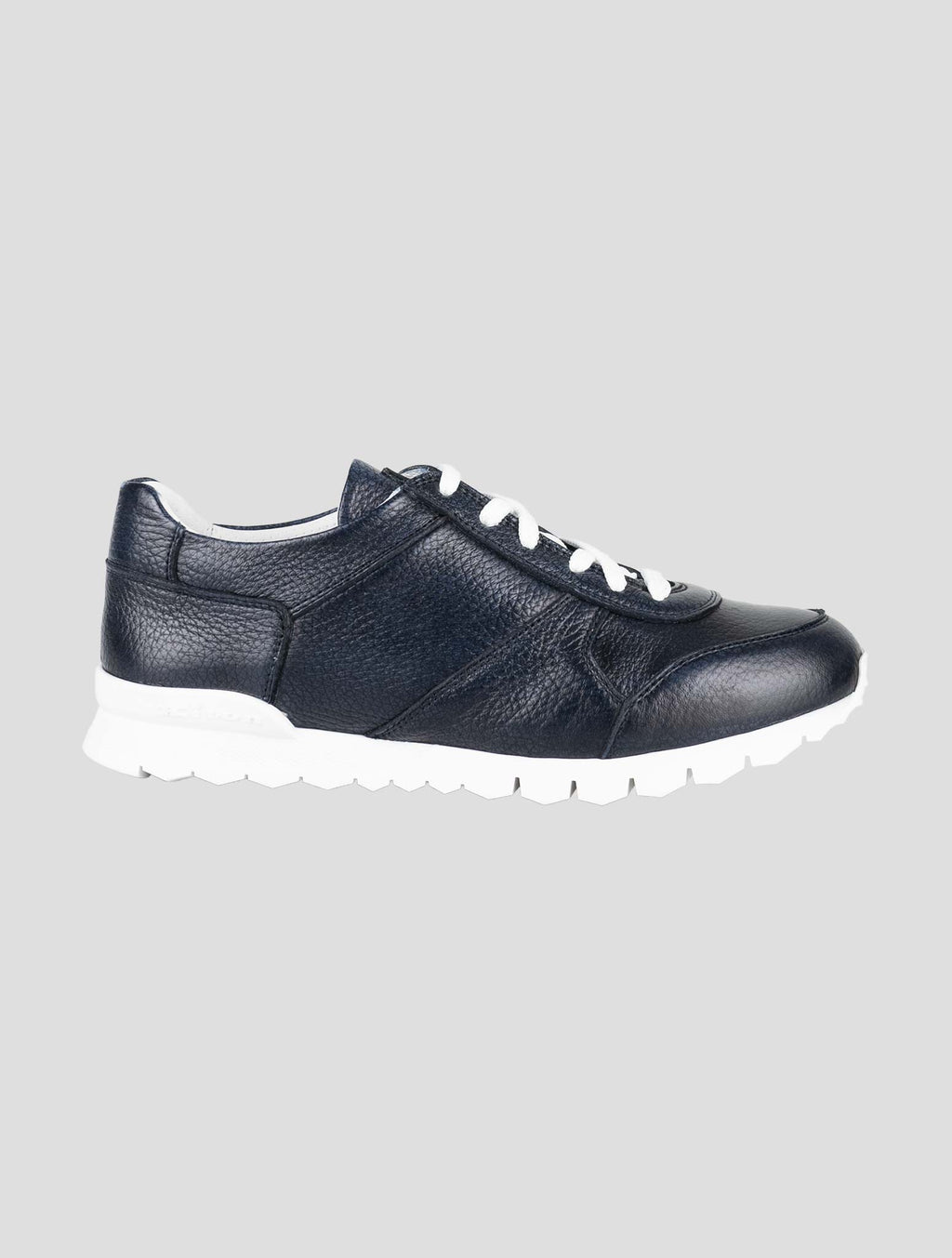 Kiton Dark Blue Leather Deer Sneakers 3
