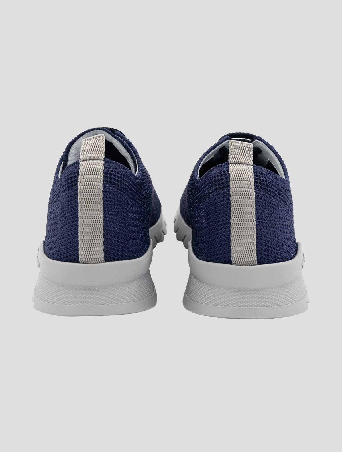 Kiton Blue Cotton Ea Sneakers 4