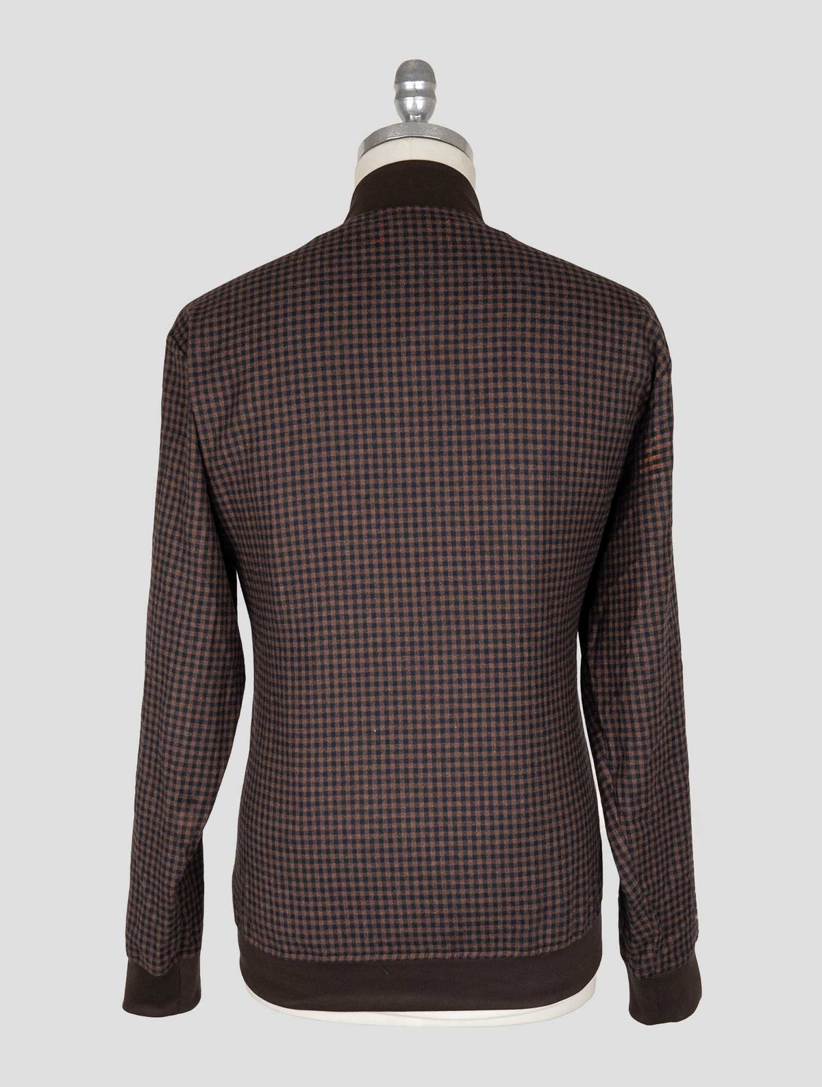 Kiton Brown Blue Cotton Ea Coat B-ONE 3