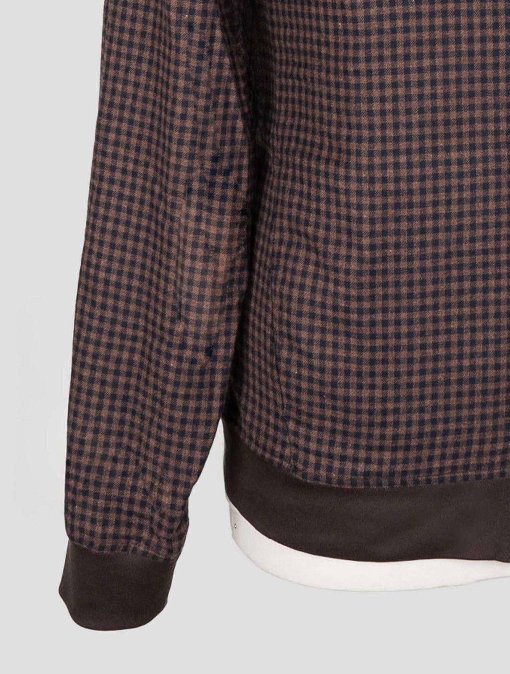Kiton Brown Blue Cotton Ea Coat B-ONE 5