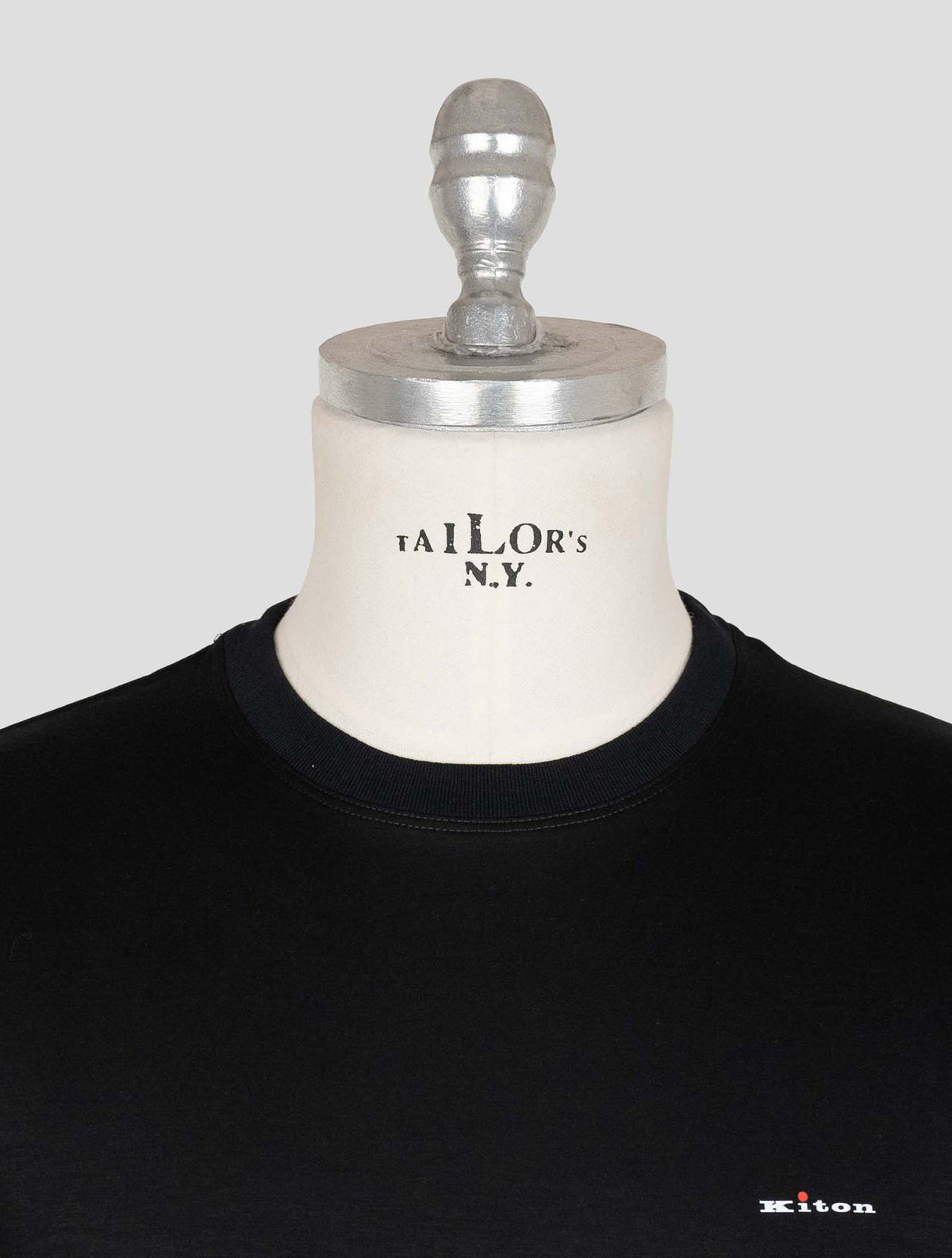 Kiton Black Cotton T-shirt 4