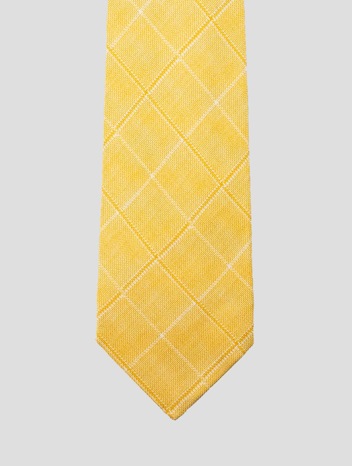 Kiton Yellow Silk Tie 2