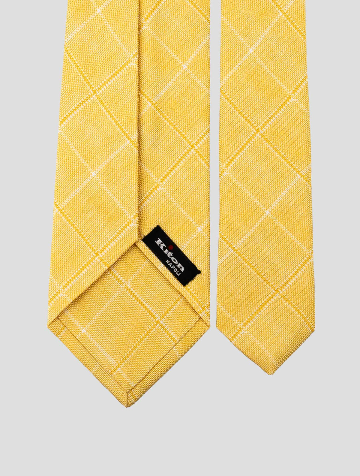 Kiton Yellow Silk Tie 3