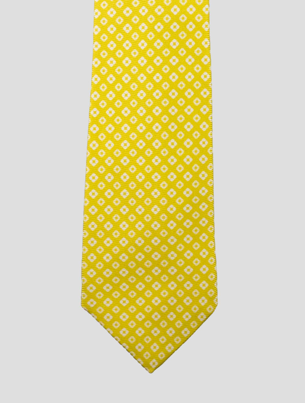 Kiton Green White Silk Tie 2