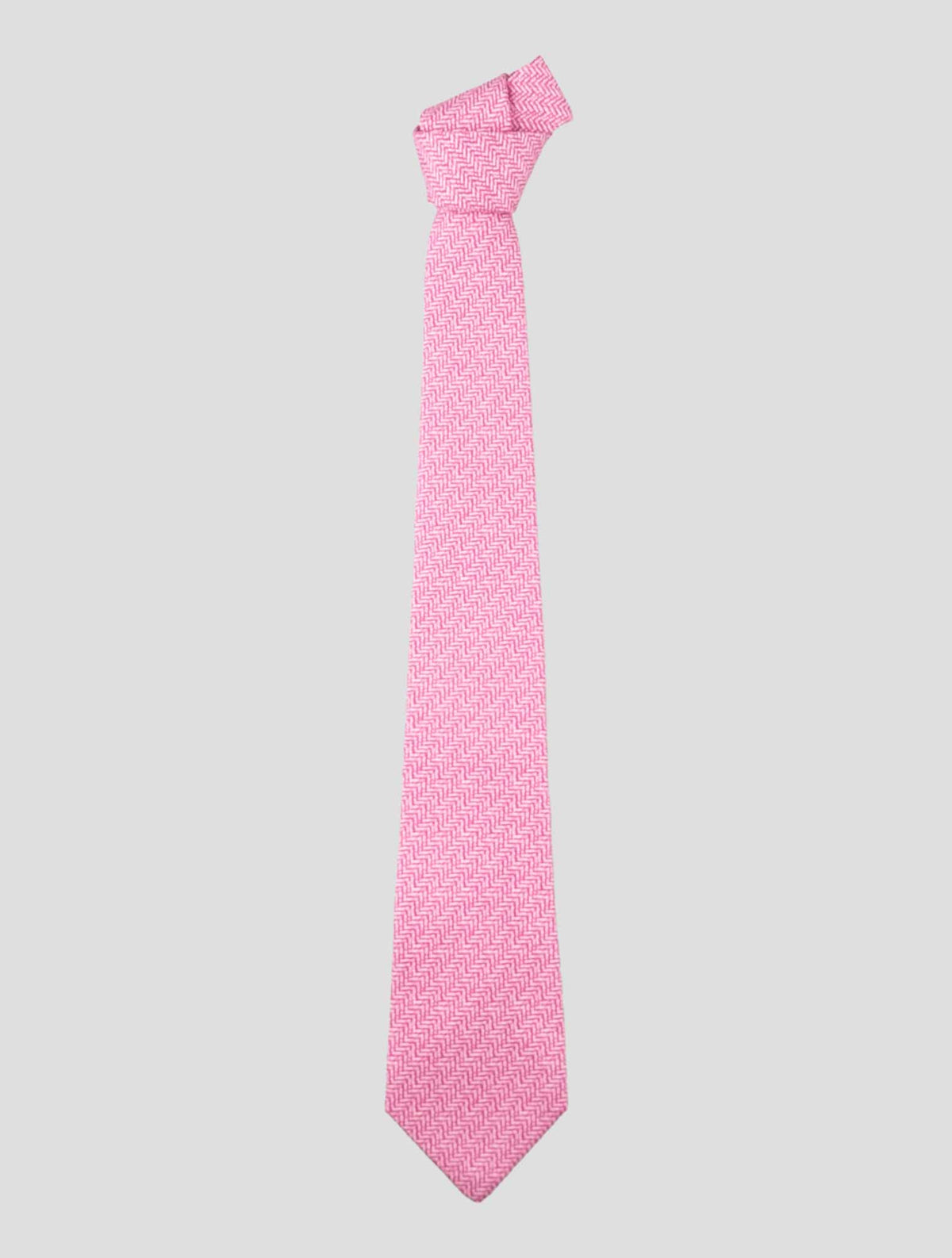 Kiton Violet White Silk Tie 1
