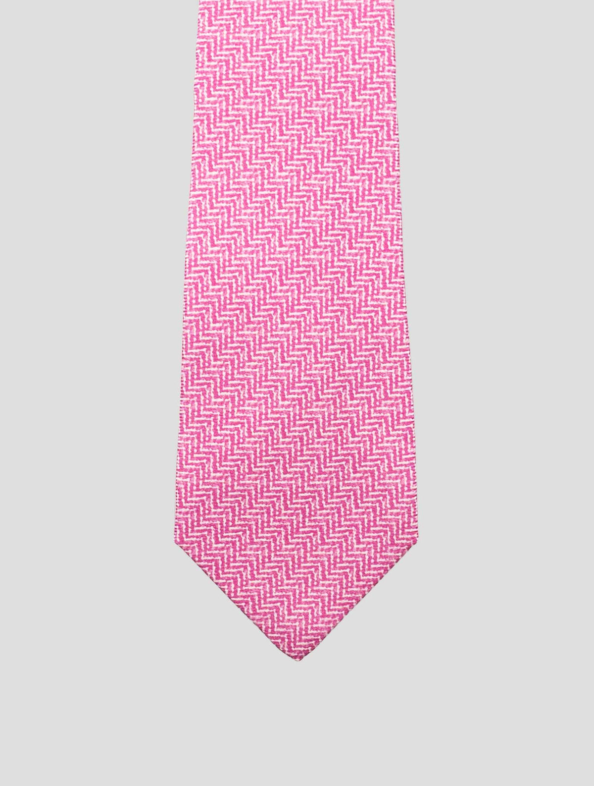 Kiton Violet White Silk Tie 2