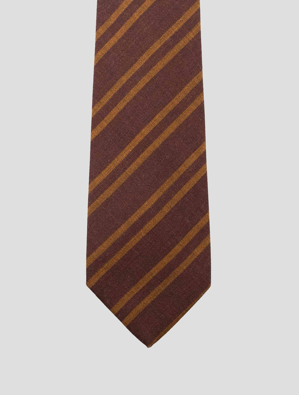 Kiton Burgundy Brown Wool Tie 2