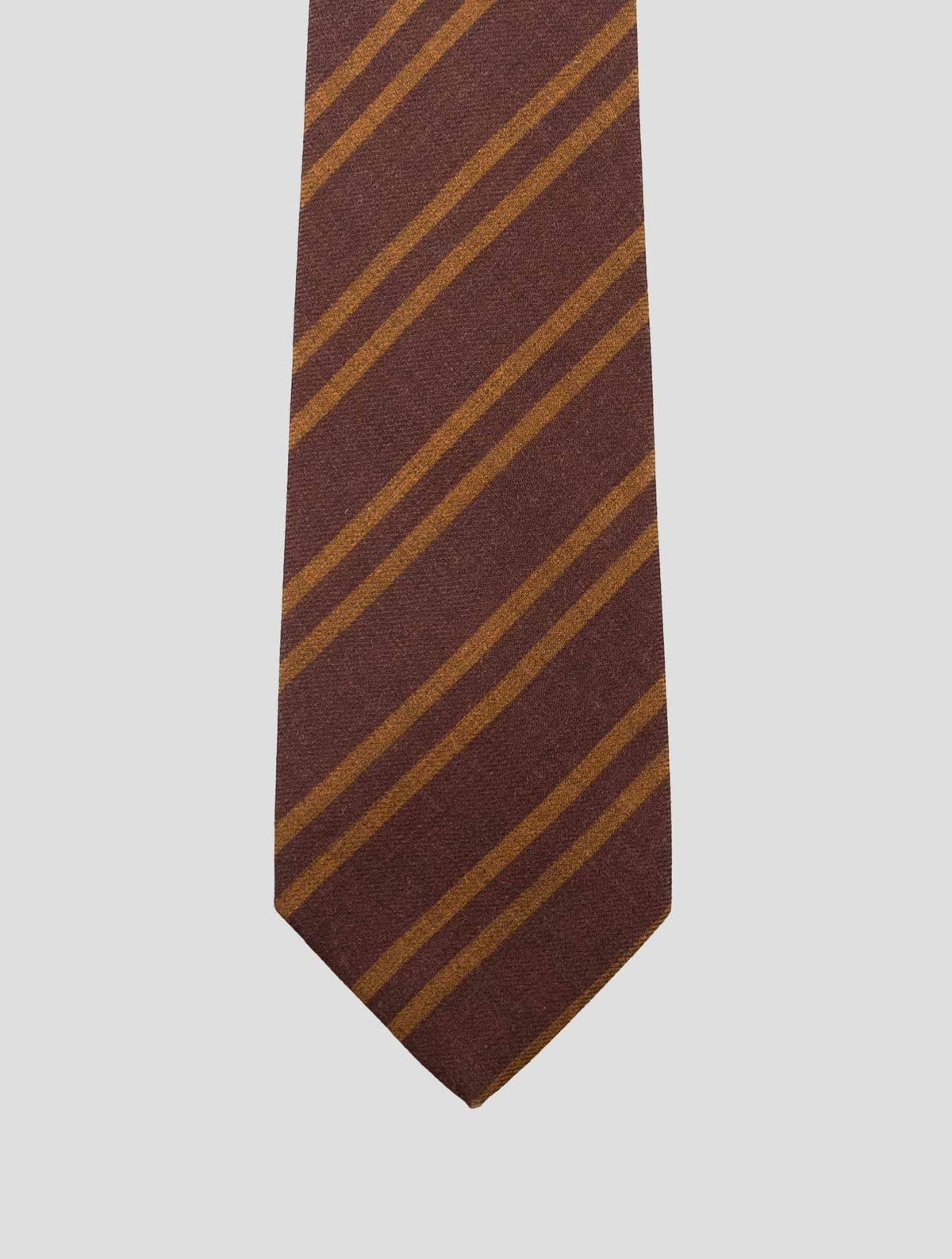 Kiton Burgundy Brown Wool Tie 2