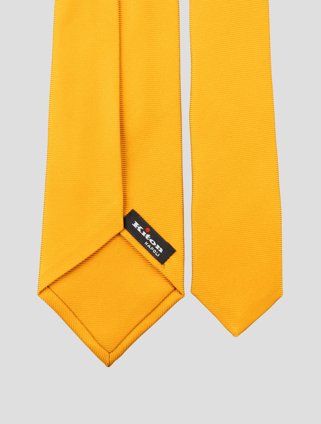 Kiton Orange Silk Tie 3