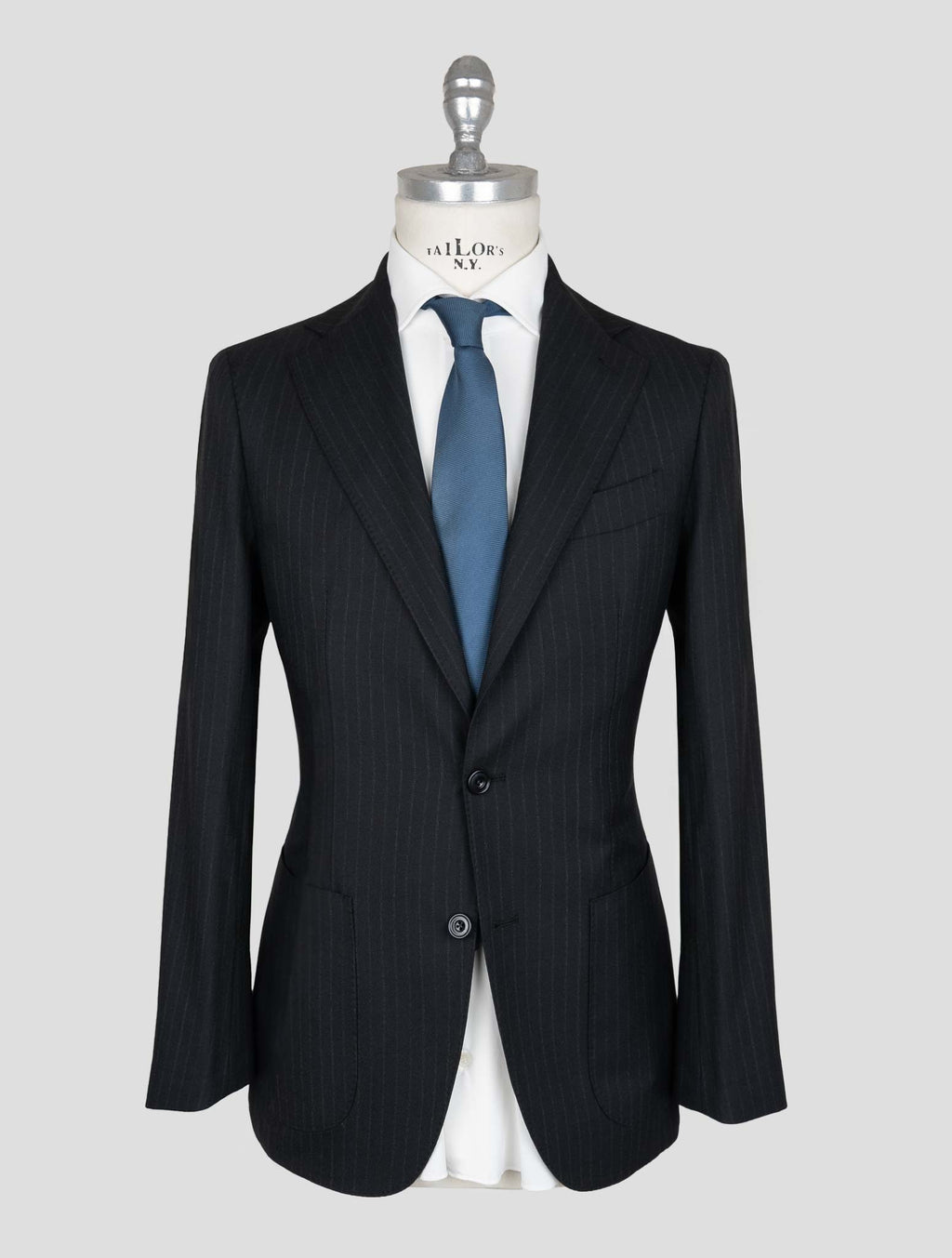 Sartorio Napoli Black Virgin Wool Suit 1