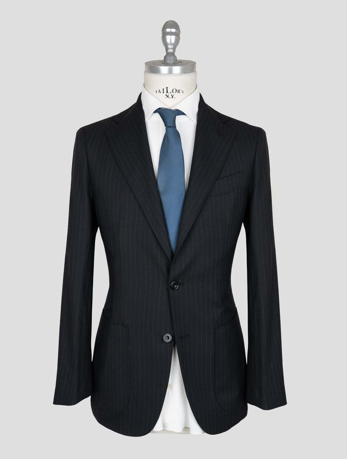 Sartorio Napoli Black Virgin Wool Suit 1