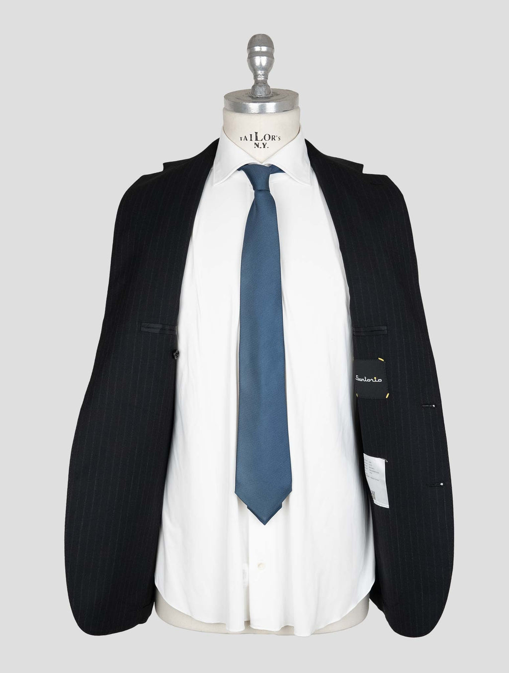 Sartorio Napoli Black Virgin Wool Suit 7
