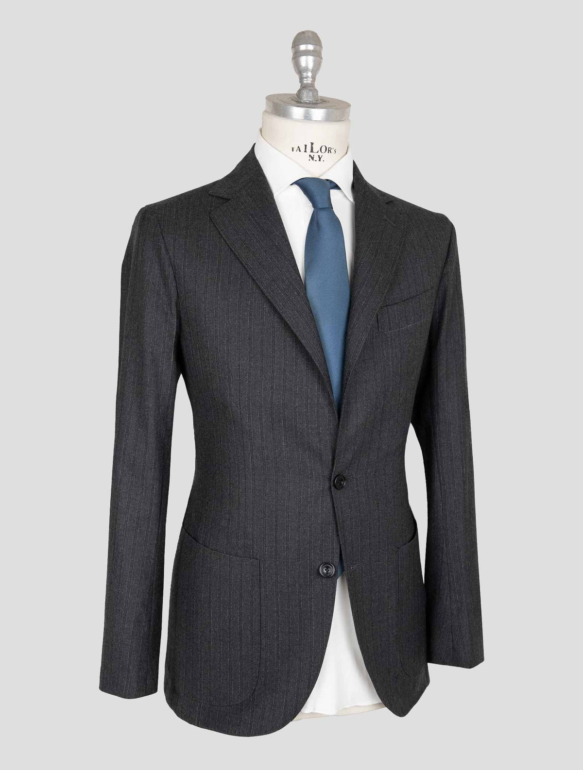 Sartorio Napoli Dark Gray Virgin Wool Ea Suit 2