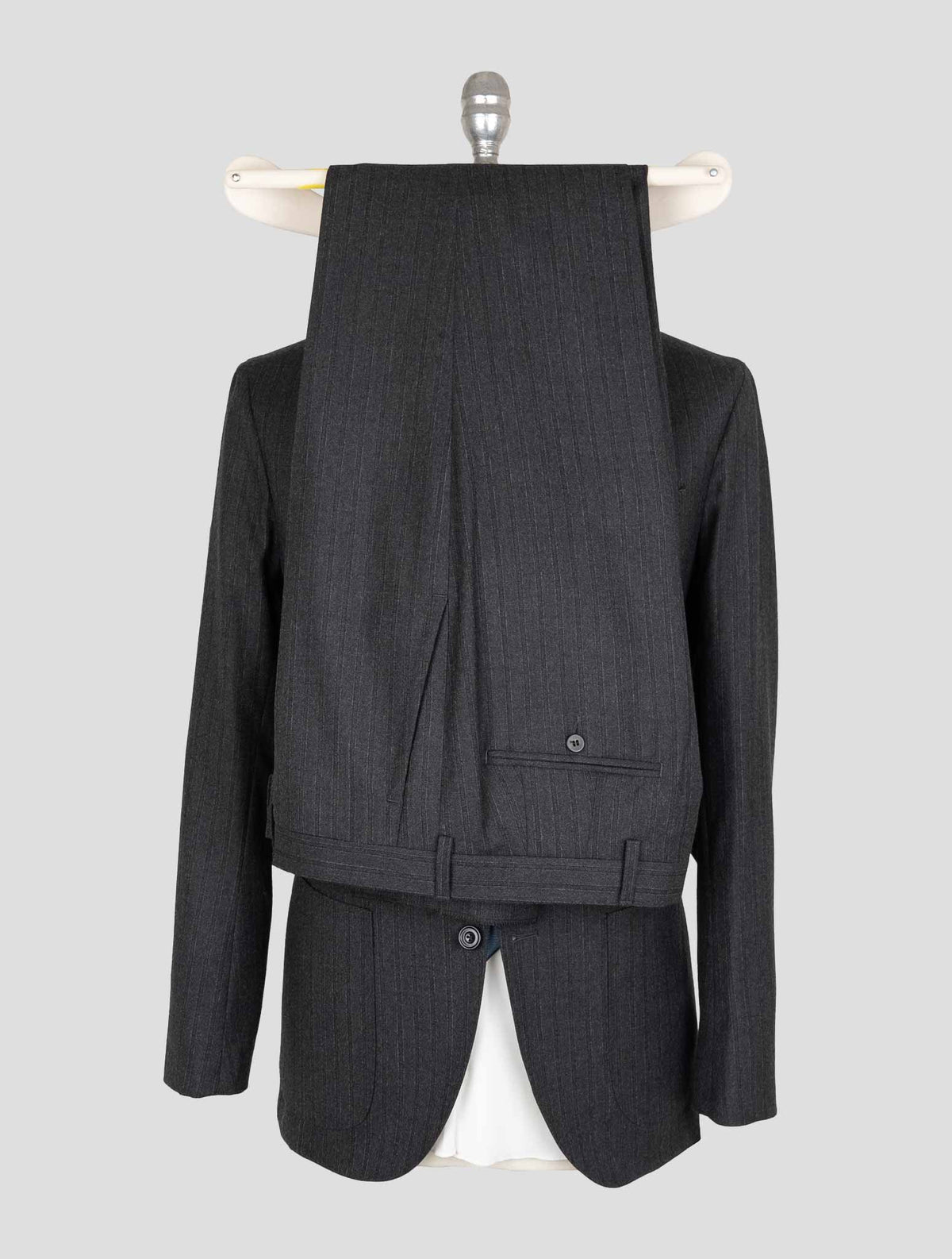 Sartorio Napoli Dark Gray Virgin Wool Ea Suit 3
