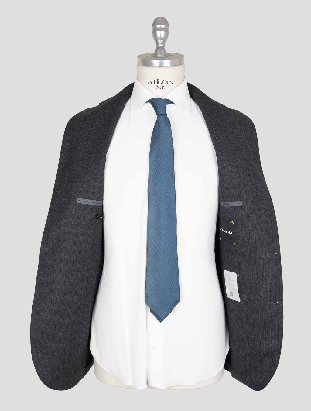 Sartorio Napoli Dark Gray Virgin Wool Ea Suit 6