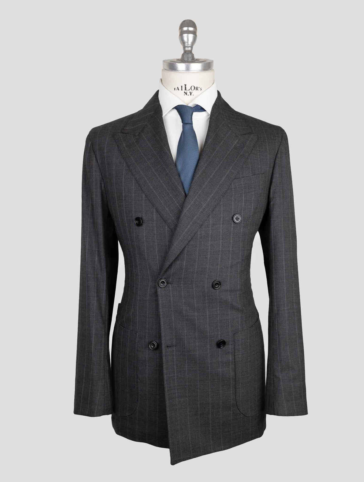 Sartorio Napoli  Gray Virgin Wool Pa Ea Suit Double Breasted 1