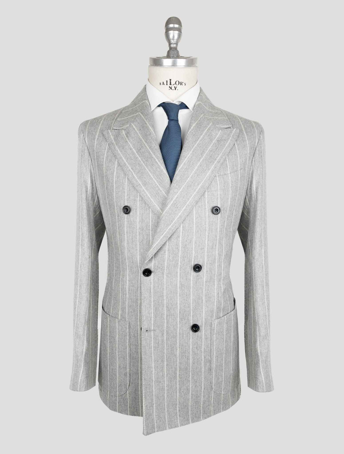 Sartorio Napoli  Gray Virgin Wool Pa Ea Suit Double Breasted 1