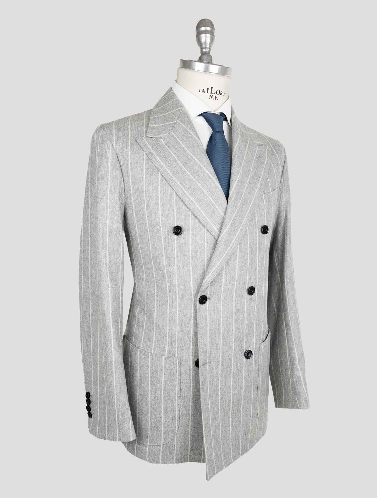 Sartorio Napoli  Gray Virgin Wool Pa Ea Suit Double Breasted 2