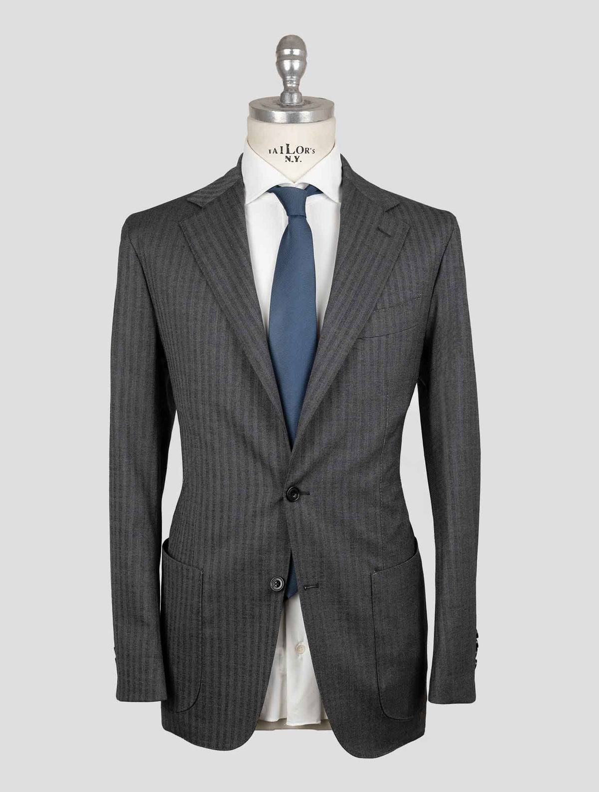 Sartorio Napoli Gray Virgin Wool Pa Ea Suit 1