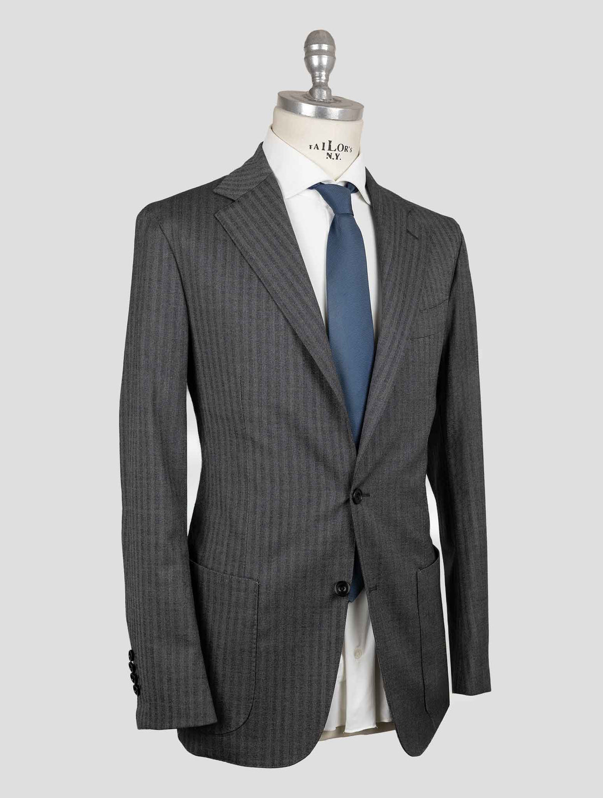 Sartorio Napoli Gray Virgin Wool Pa Ea Suit 2