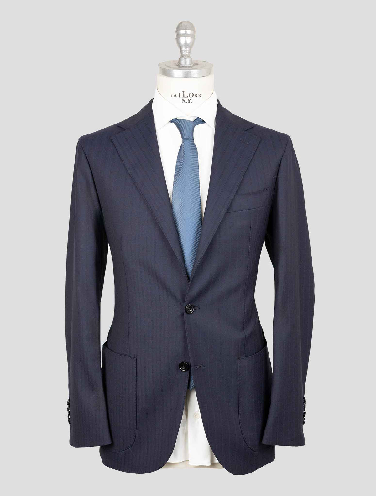 Sartorio Napoli Blue Virgin Wool Ea Suit 1