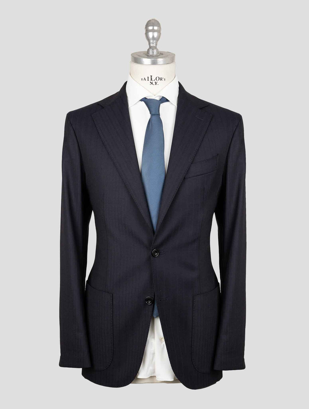 Sartorio Napoli Blue Virgin Wool Ea Suit 1