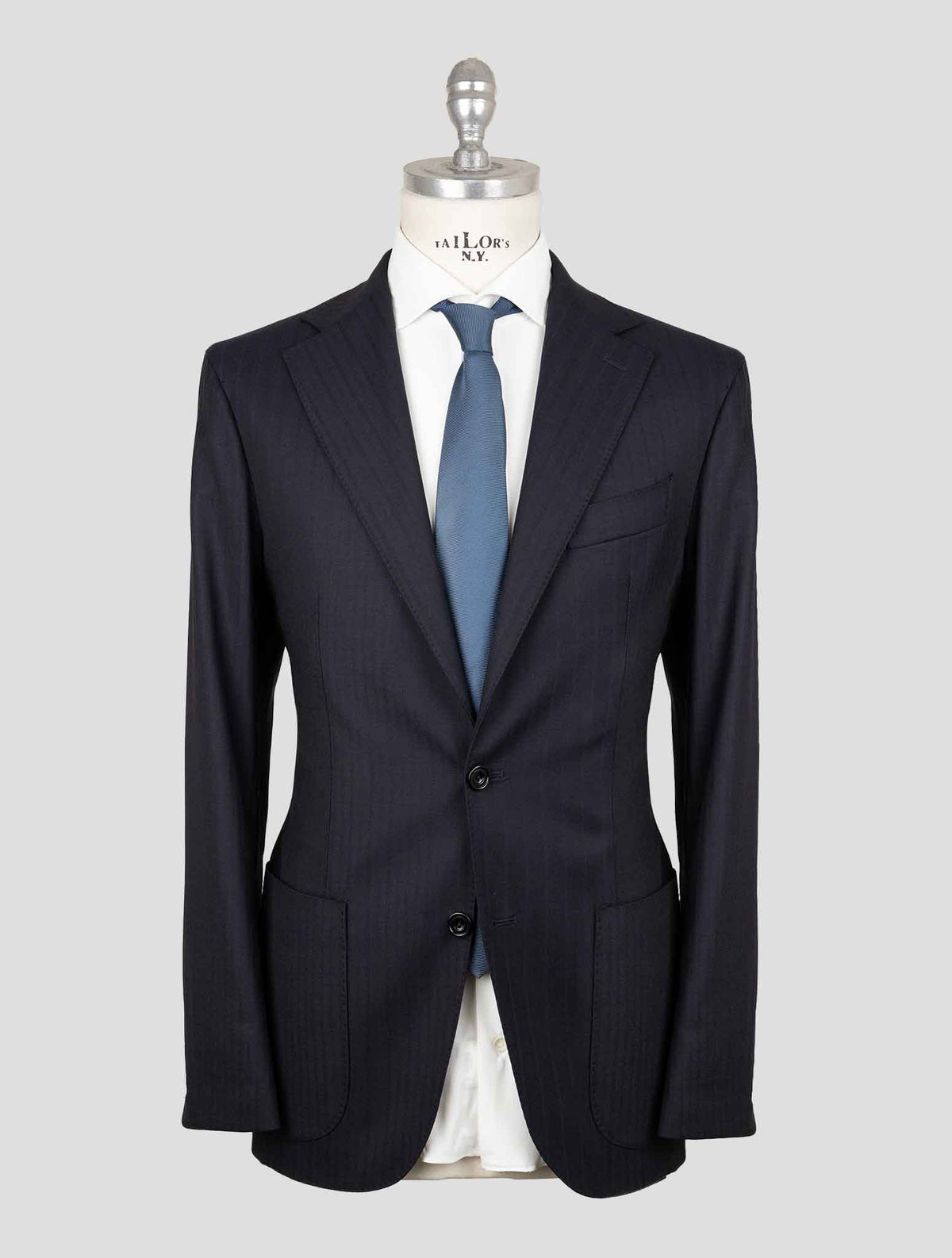 Sartorio Napoli Blue Virgin Wool Ea Suit 1