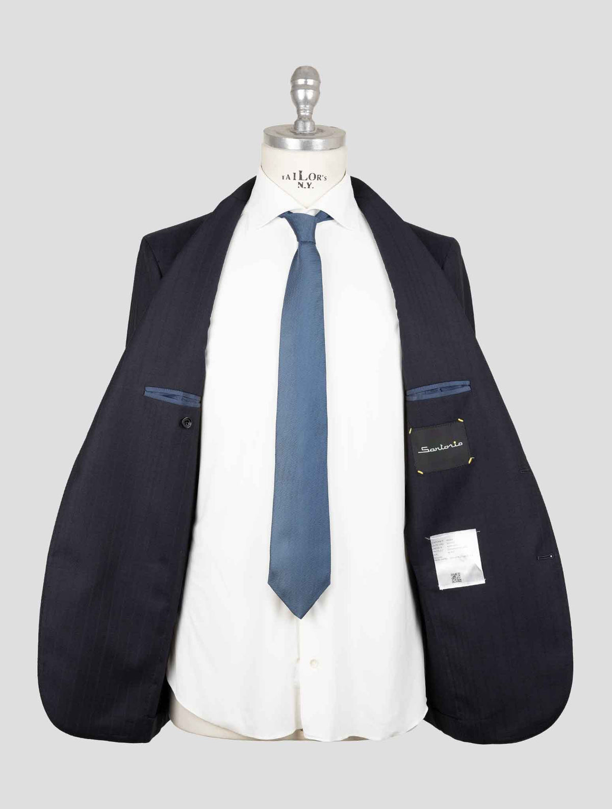 Sartorio Napoli Blue Virgin Wool Ea Suit 7