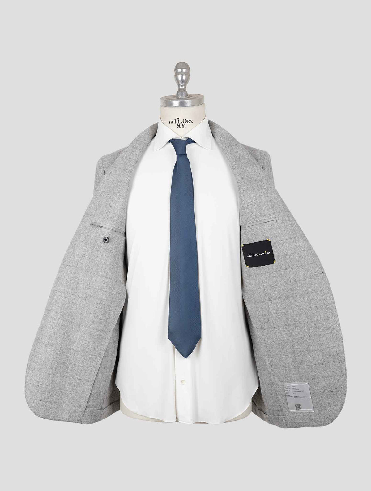 Sartorio Napoli Gray Virgin Wool Cashmere Ea Suit 7