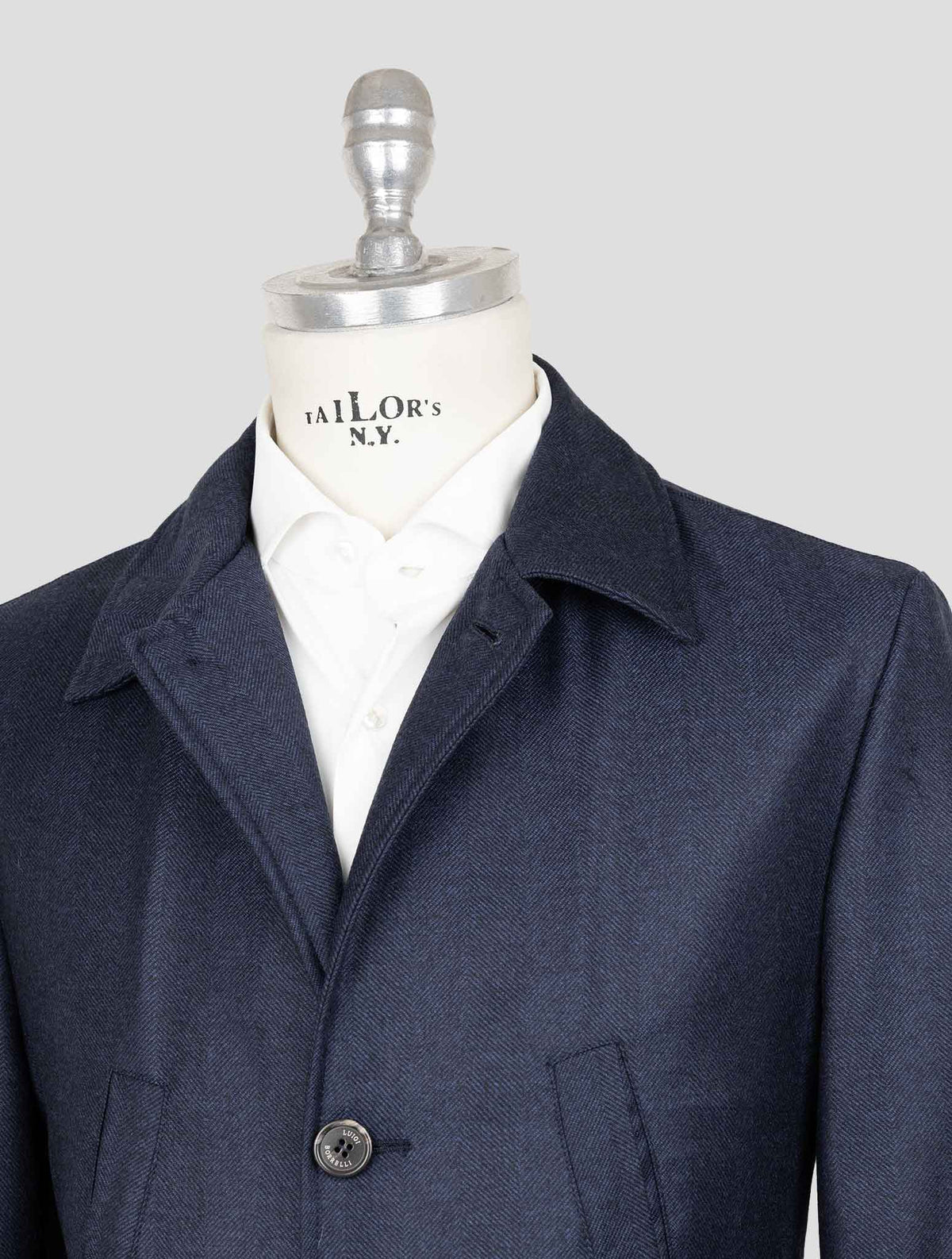Luigi Borrelli Blue Virgin Wool Coat 5